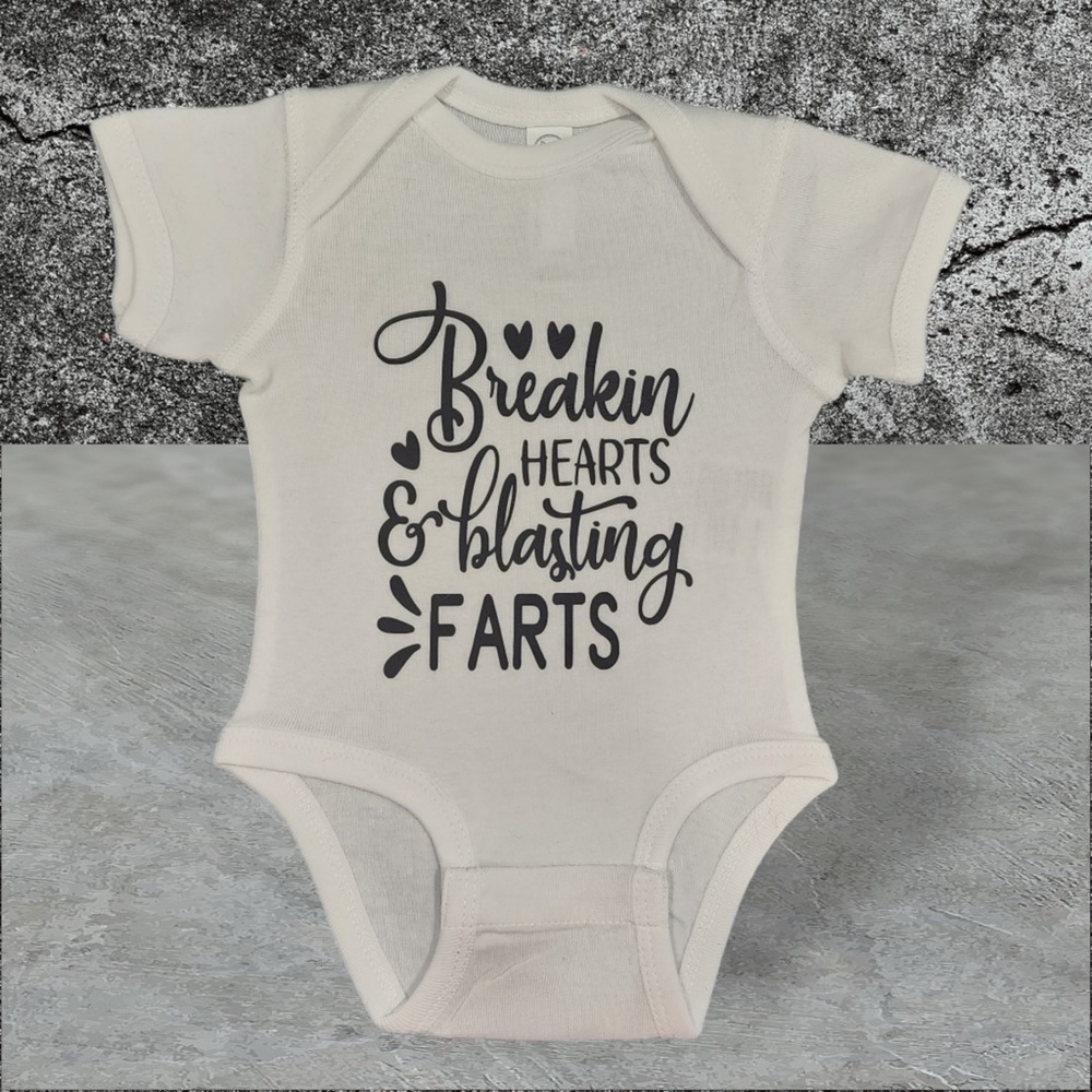 Cream Baby Onesie with Fun Print